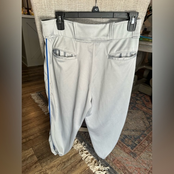 Rawlings Knicker Baseball Pants Gray with Royal Blue Stripe  Men's Sz Medium - Picture 2 of 3